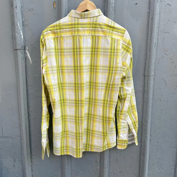 Ted Baker Yellow  plaid “parag” Buttondown, size Ted 3 (Medium) - Picture 2 of 12